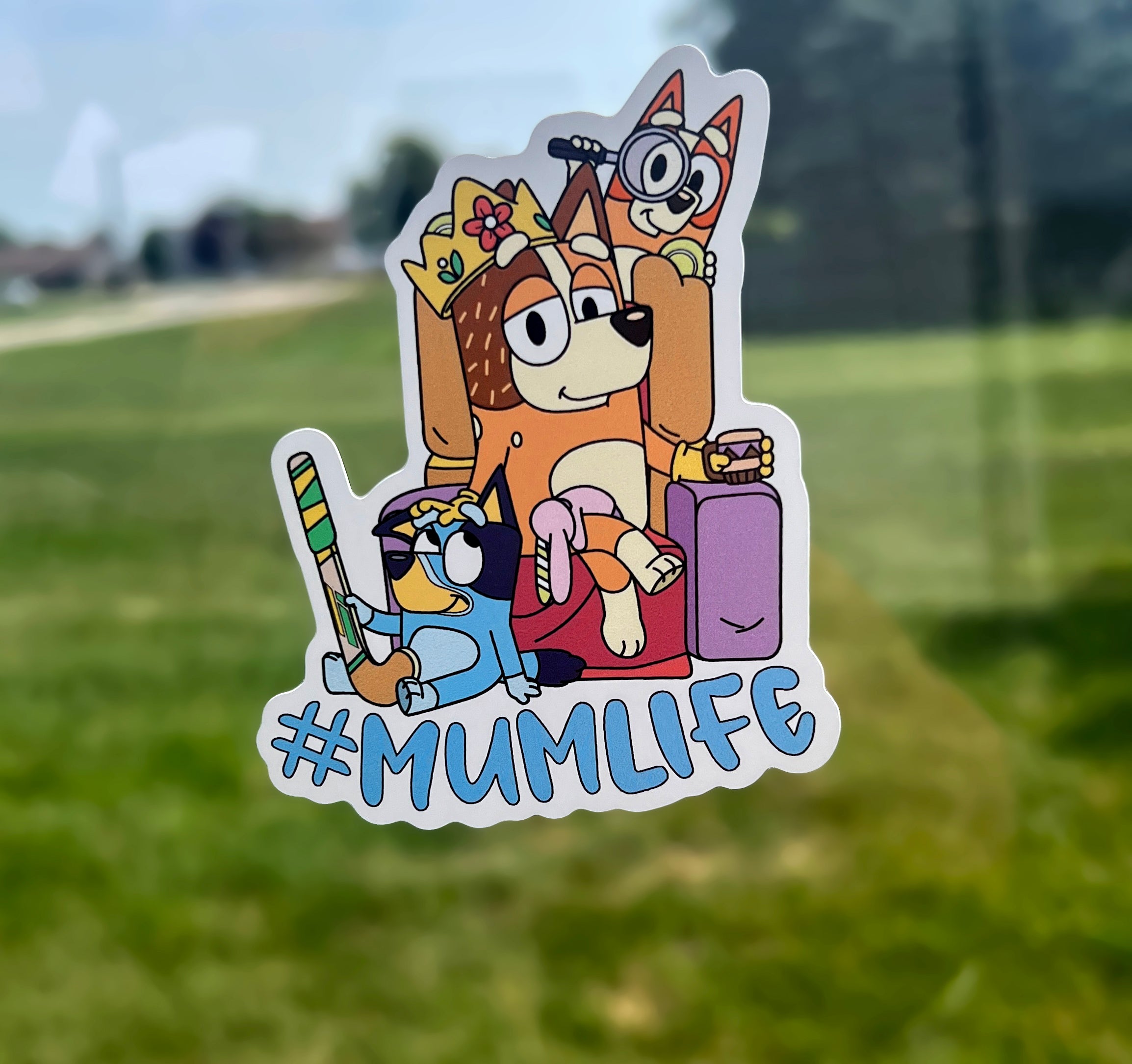 (B32) Mumlife of 2 - Dog Family Decal / Sticker